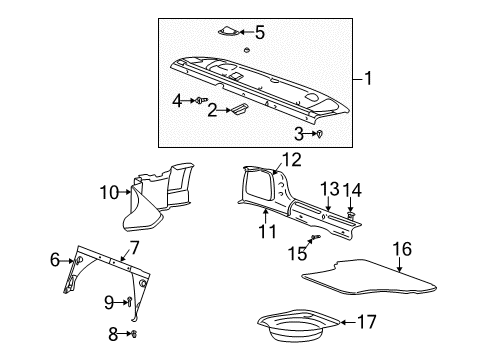 2002 Kia Optima Interior Trim - Rear Body Trim Assembly-Luggage Side Diagram for 857303C100AQ