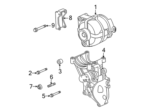 2021 Chevrolet Silverado 3500 HD Alternator Alternator Diagram for 84677779