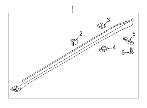 2019 Kia Niro Exterior Trim - Pillars, Rocker & Floor DEFLECTOR Assembly-Side Diagram for 87756G5000