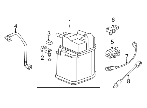 2013 Chevrolet Spark Emission Components Vapor Canister Diagram for 95939884