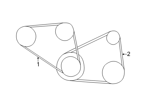 2000 Nissan Sentra Belts & Pulleys Air Conditioner Belt Diagram for 11920-5U011