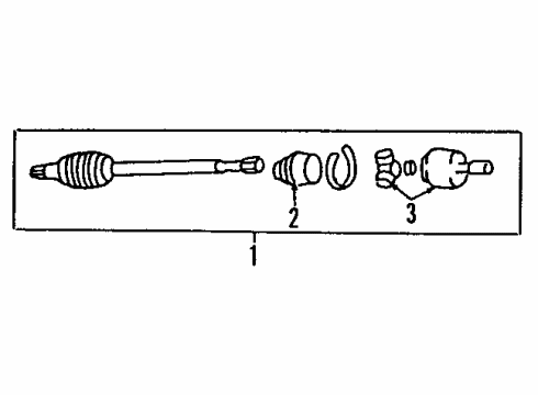 1990 Acura Legend Front Axle Shafts & Joints, Drive Axles Joint, Driver Side Inboard Diagram for 44310-SD4-900