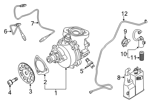 2014 BMW ActiveHybrid 7 Emission Components Activated Charcoal Filter Diagram for 16137371451