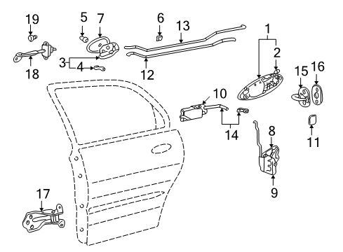 2004 Kia Optima Rear Door Power Window Sub Switch Assembly, Left Diagram for 935803C000BT