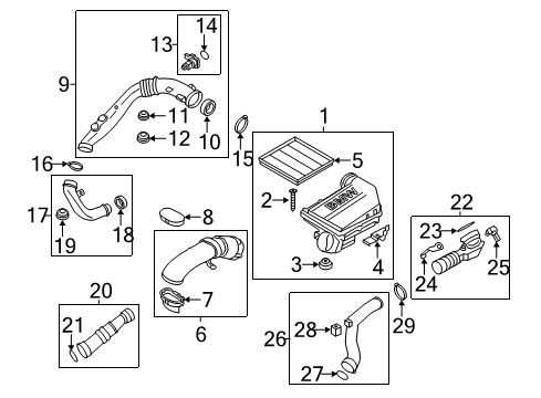 2014 BMW X5 Air Intake Charge-Air Duct Diagram for 13717629284