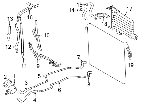 2014 Lexus GX460 Trans Oil Cooler Bracket, Transmission Diagram for 32913-60260