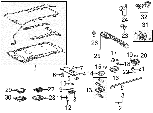 2004 Toyota Sienna Auxiliary Heater & A/C Expansion Valve Diagram for 88515-08080