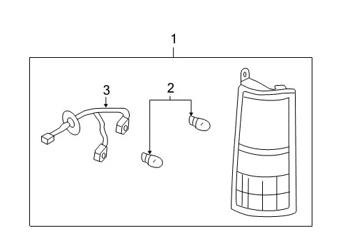 2014 Chevrolet Express 2500 Bulbs Tail Lamp Assembly Diagram for 84639024