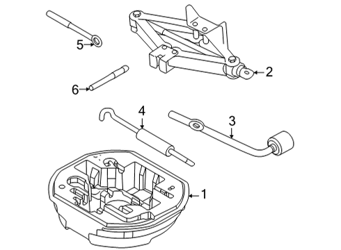 2022 Genesis GV70 Jack & Components Jack Assembly Diagram for 09110-J9000