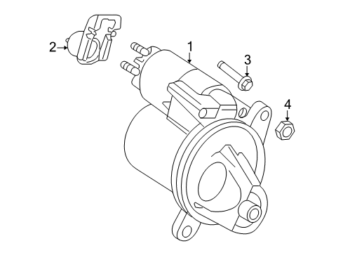 2010 Ford Mustang Starter Starter Diagram for AR3Z-11002-A