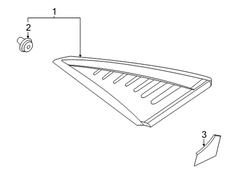 2021 Hyundai Elantra Exterior Trim - Quarter Panel GARNISH Assembly-C.PILLAR, RH Diagram for 87860-AA000