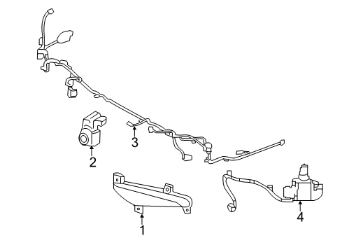 2013 Hyundai Santa Fe Sport Parking Aid Sensor Assembly-Ultrasonic Bws Diagram for 95720-2W006-CA