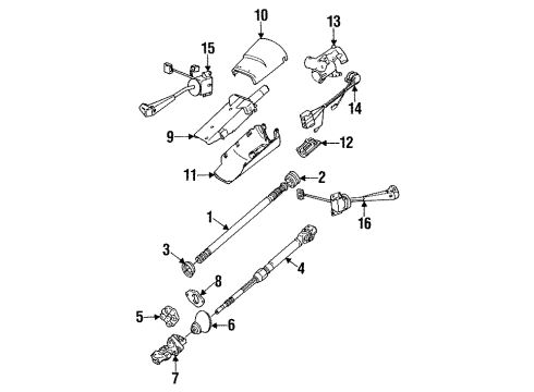 1991 BMW 318i Switches Steering Shaft Diagram for 32311159500