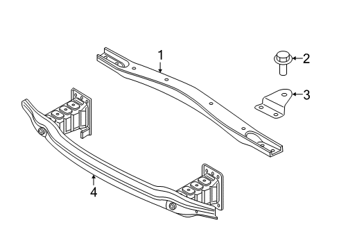 2015 BMW X6 Radiator Support & Deflectors Bracket, Agd, Left Diagram for 51717213701