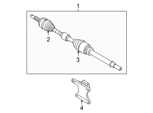 2011 Nissan Altima Drive Axles - Front Shaft Assy-Front Drive, LH Diagram for 39101-JA020