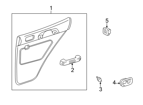 1997 Toyota RAV4 Rear Door Pull Strap Diagram for 74630-42040-B0