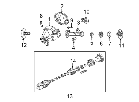 1997 Ford F-250 Carrier & Front Axles Boot Kit Diagram for F65Z-3A331-AA