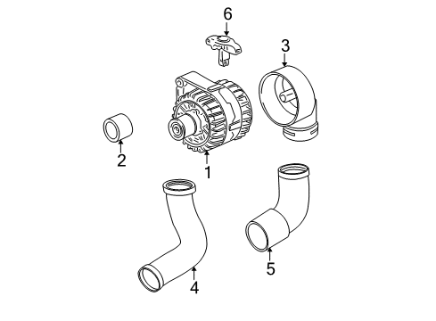 1999 BMW 328i Alternator Voltage Regulator Diagram for 12317551153