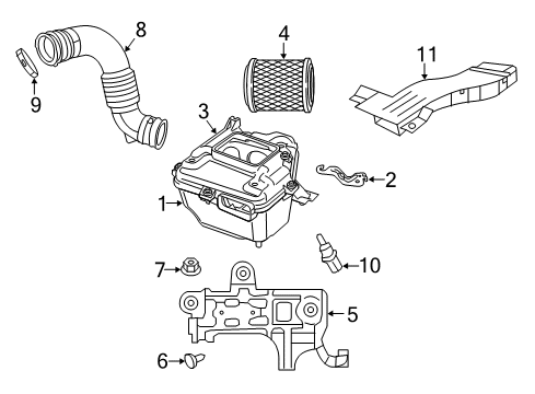 2014 Jeep Compass Powertrain Control Bracket-Air Cleaner Diagram for 68206866AA