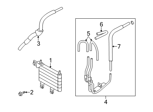 2008 Kia Amanti Oil Cooler Hose Assembly-Oil COOLIN Diagram for 254203F510