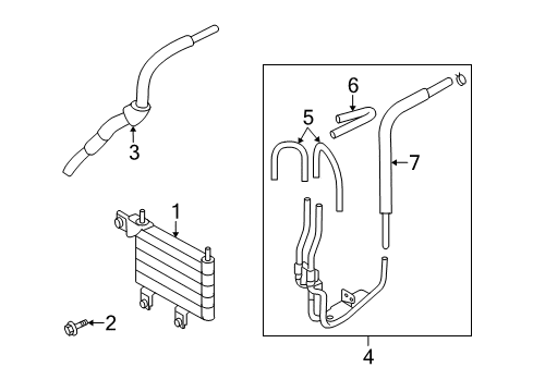 2008 Kia Amanti Oil Cooler Hose-Oil Cooler Diagram for 254203F600