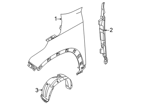 2021 Kia Seltos Fender & Components Guard Assembly-Front WHE Diagram for 86811Q5000