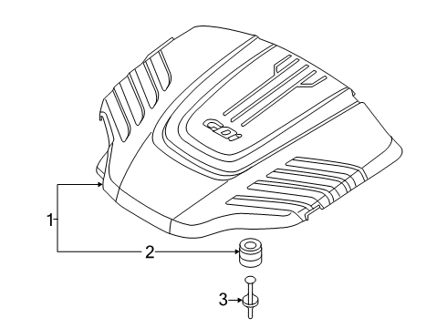 2022 Hyundai Palisade Engine Appearance Cover Engine Cover Assembly Diagram for 29240-3L211