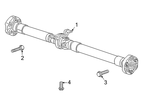 2022 Cadillac CT4 Drive Shaft - Rear Drive Shaft Diagram for 84548069