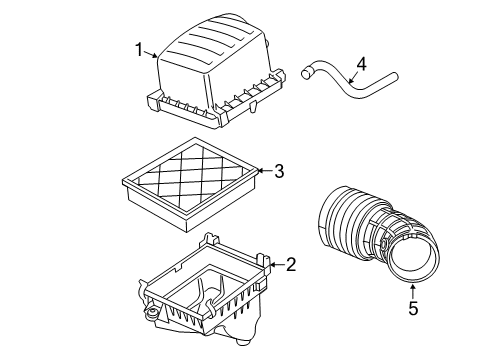 2015 Jeep Grand Cherokee Air Inlet Hose-Make Up Air Diagram for 5038136AC