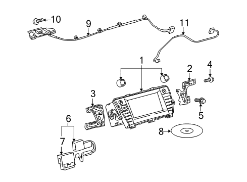 2012 Toyota Prius Plug-In Navigation System Amplifier Diagram for 86250-02040