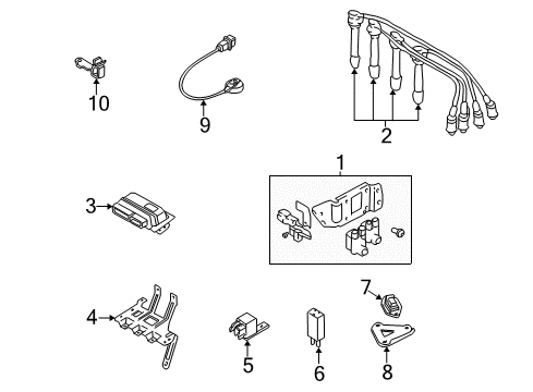 2005 Hyundai Accent Ignition System Engine Control Module Unit Diagram for 39110-26762