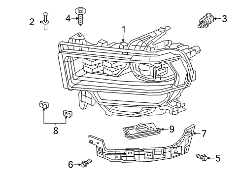 2019 Ram 3500 Headlamps Driver Presence Detection Diagram for 68448766AA