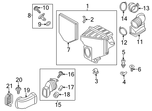 2011 BMW X3 Powertrain Control Bracket, Intake Silencer Diagram for 13717601872