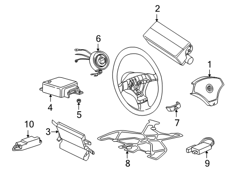 2002 BMW Z3 Air Bag Components Slip Ring Diagram for 32302229488