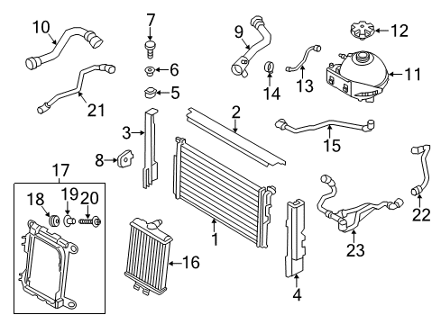 2016 BMW 428i Gran Coupe Radiator & Components Radiator Diagram for 17118672106