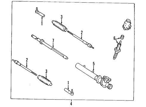 2010 Nissan Versa Steering Column & Wheel, Steering Gear & Linkage Housing Steering Diagram for 48011-EM30A