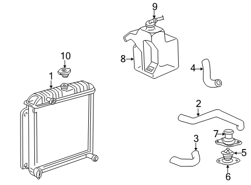 2003 Dodge Ram 3500 Van Radiator & Components Bottle-COOLANT Reserve Diagram for 52028726AA