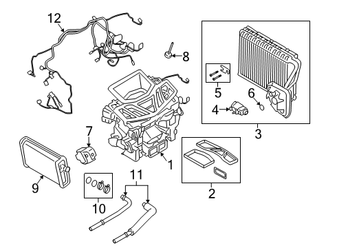 2020 BMW M850i xDrive Automatic Temperature Controls WIRING SET, HEATER/AIR CONDI Diagram for 64119361696