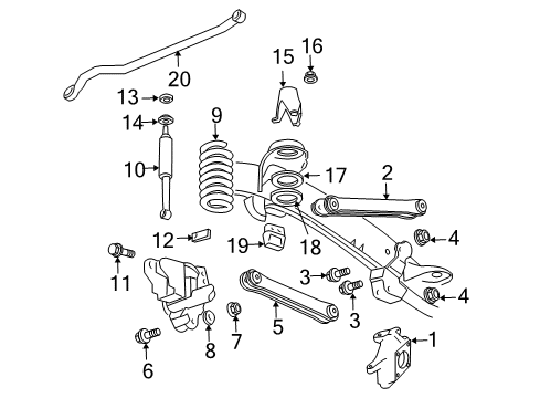 2012 Ram 2500 Front Suspension Components, Lower Control Arm, Upper Control Arm, Stabilizer Bar ABSORBER Pkg-Suspension Diagram for 68067326AB