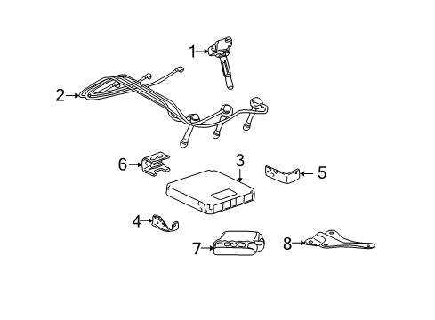 2000 Toyota Tundra Ignition System ECM Diagram for 89661-0C070