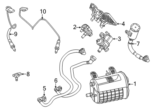 2021 BMW X5 Powertrain Control Tank Non-Return Valve Diagram for 16137441830