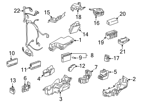 2009 Lexus GS450h Headlamp Washers/Wipers Computer Assy, Power Steering Diagram for 89650-30760