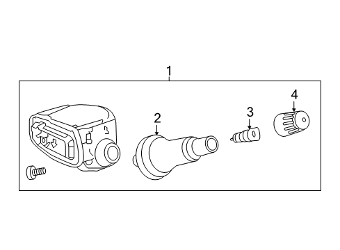 2022 GMC Terrain Tire Pressure Monitoring Tire Pressure Sensor Diagram for 13512347