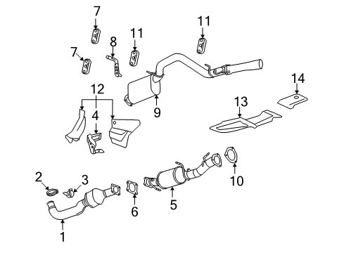 2009 GMC Sierra 3500 HD Exhaust Components Filter Asm-Exhaust Particulate (W/ Flange) Diagram for 25928418