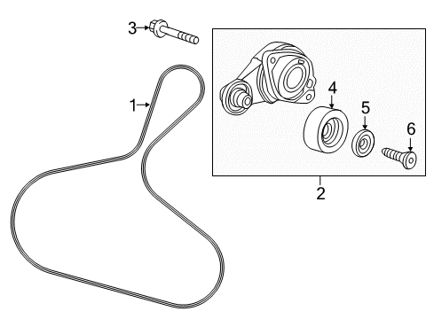 2020 Honda Fit Belts & Pulleys Pulley, Idler Diagram for 31180-5R7-A01