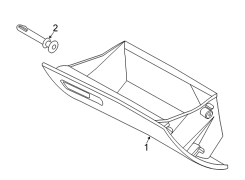 2021 Hyundai Sonata Glove Box Glove Box Assembly Diagram for 84510-L0000-NNB