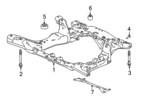 2022 Acura MDX Suspension Mounting - Front Bolt, Flange (8X50) Diagram for 95701-08050-05