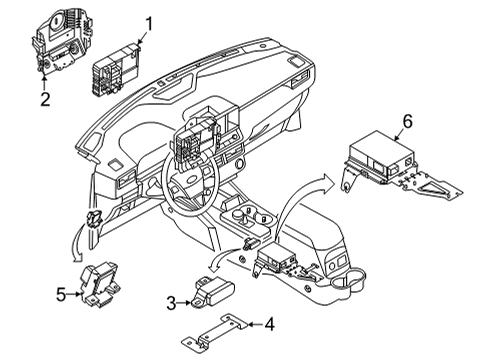 2022 Ford Maverick Electrical Components Junction Block Bracket Diagram for JX6Z-14A254-A