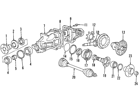 1996 BMW Z3 Instruments & Gauges Automatic Gearbox Drive Shaft Diagram for 26111229471