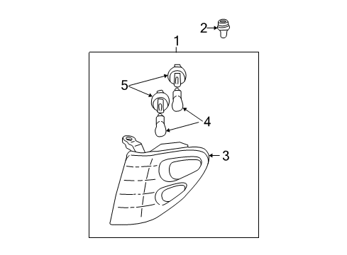 2003 Toyota Sequoia Bulbs Signal Lamp Assembly Diagram for 81510-0C020